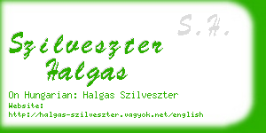 szilveszter halgas business card